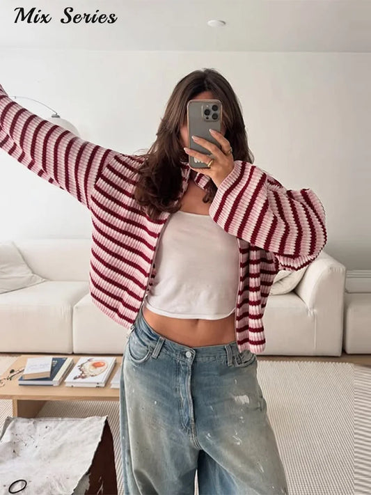 Amara | Women's Ribbed Knit Turtleneck Sweater – Zip Cardigan Oversized Fit - Image 2