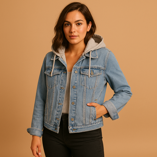 Alessia Harper Hooded Denim Jacket | Women's Jacket - Image 1